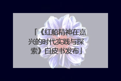 《红船精神在嘉兴的时代实践与探索》白皮书发布