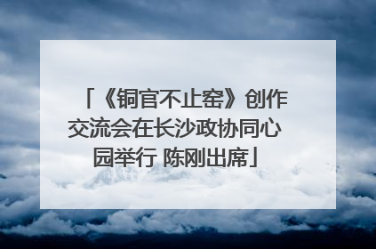《铜官不止窑》创作交流会在长沙政协同心园举行 陈刚出席
