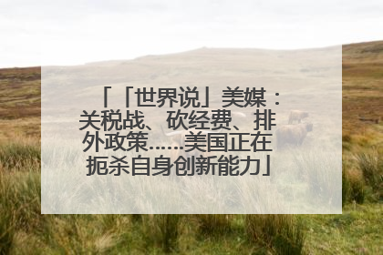 「世界说」美媒：关税战、砍经费、排外政策……美国正在扼杀自身创新能力