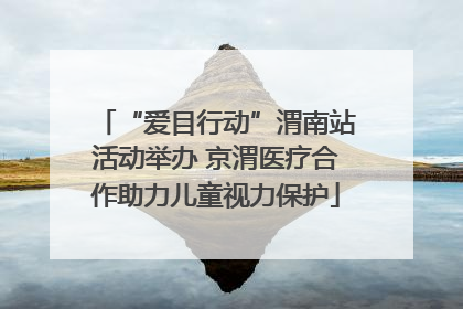“爱目行动”渭南站活动举办 京渭医疗合作助力儿童视力保护