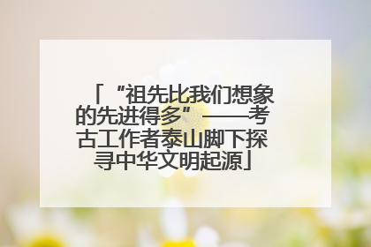 “祖先比我们想象的先进得多”——考古工作者泰山脚下探寻中华文明起源