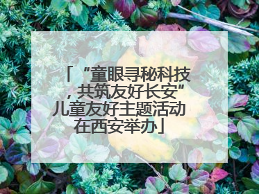 “童眼寻秘科技，共筑友好长安”儿童友好主题活动在西安举办