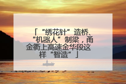 “绣花针”造桥、“机器人”制梁，甬金衢上高速金华段这样“智造”