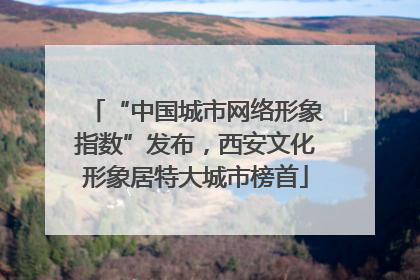 “中国城市网络形象指数”发布，西安文化形象居特大城市榜首
