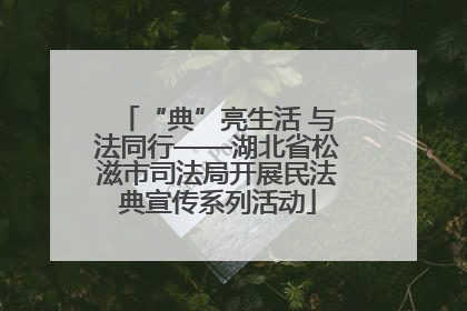 “典”亮生活 与法同行——湖北省松滋市司法局开展民法典宣传系列活动