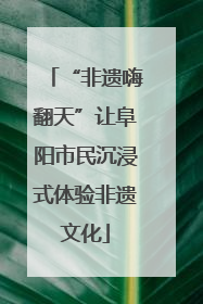 “非遗嗨翻天”让阜阳市民沉浸式体验非遗文化