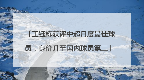 王钰栋获评中超月度最佳球员，身价升至国内球员第二