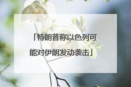 特朗普称以色列可能对伊朗发动袭击