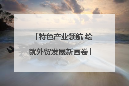 特色产业领航 绘就外贸发展新画卷