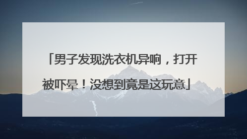 男子发现洗衣机异响，打开被吓晕！没想到竟是这玩意