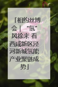 相约丝博会｜“氢”风徐来 看西咸新区泾河新城氢能产业聚链成势