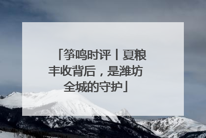 筝鸣时评丨夏粮丰收背后，是潍坊全城的守护