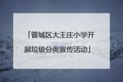 管城区大王庄小学开展垃圾分类宣传活动