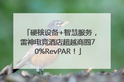 硬核设备+智慧服务，雷神电竞酒店超越商圈70%RevPAR！