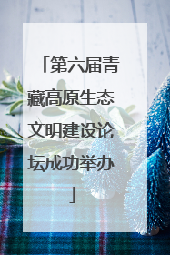 第六届青藏高原生态文明建设论坛成功举办