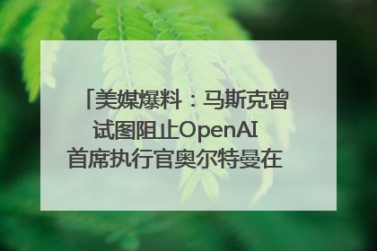 美媒爆料：马斯克曾试图阻止OpenAI首席执行官奥尔特曼在中东的AI交易