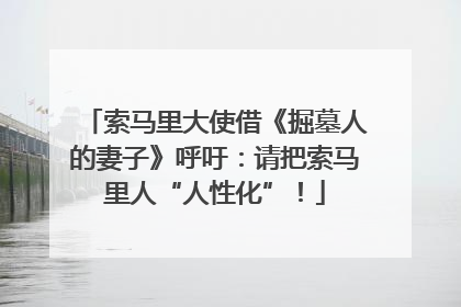 索马里大使借《掘墓人的妻子》呼吁：请把索马里人“人性化”！