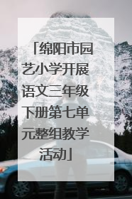 绵阳市园艺小学开展语文三年级下册第七单元整组教学活动