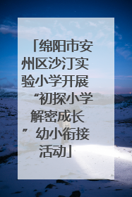 绵阳市安州区沙汀实验小学开展“初探小学 解密成长”幼小衔接活动