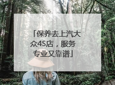 保养去上汽大众4S店，服务专业又靠谱