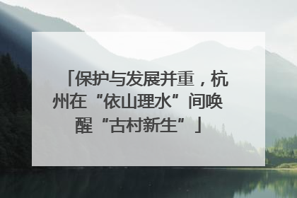 保护与发展并重，杭州在“依山理水”间唤醒“古村新生”
