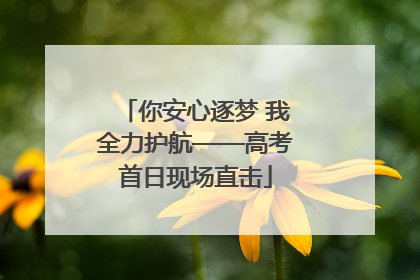 你安心逐梦 我全力护航——高考首日现场直击