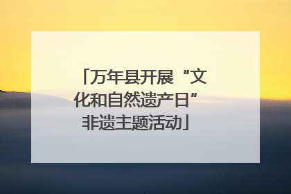 万年县开展“文化和自然遗产日”非遗主题活动
