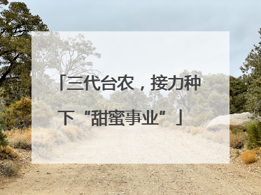 三代台农，接力种下“甜蜜事业”