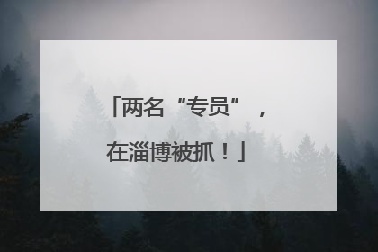 两名“专员”，在淄博被抓！