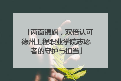 两面锦旗，双倍认可德州工程职业学院志愿者的守护与担当