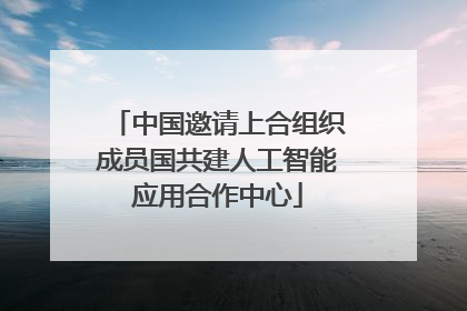 中国邀请上合组织成员国共建人工智能应用合作中心
