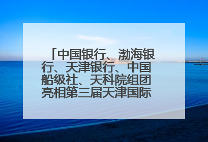 中国银行、渤海银行、天津银行、中国船级社、天科院组团亮相第三届天津国际航运展 输出航运服务“中国方案”