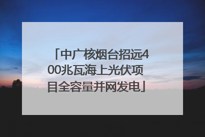 中广核烟台招远400兆瓦海上光伏项目全容量并网发电