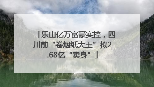 乐山亿万富豪实控，四川前“卷烟纸大王”拟2.68亿“卖身”