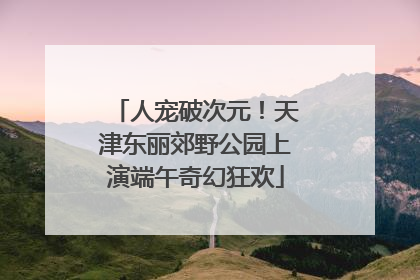 人宠破次元！天津东丽郊野公园上演端午奇幻狂欢