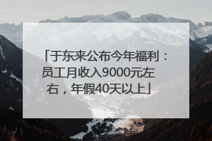 于东来公布今年福利：员工月收入9000元左右，年假40天以上