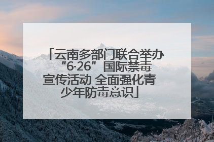 云南多部门联合举办“6·26”国际禁毒宣传活动 全面强化青少年防毒意识