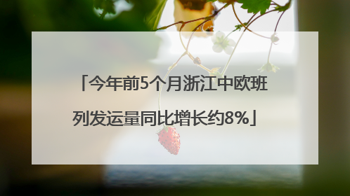 今年前5个月浙江中欧班列发运量同比增长约8%