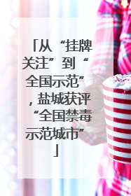 从“挂牌关注”到“全国示范”，盐城获评“全国禁毒示范城市”