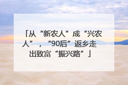 从“新农人”成“兴农人”，“90后”返乡走出致富“振兴路”