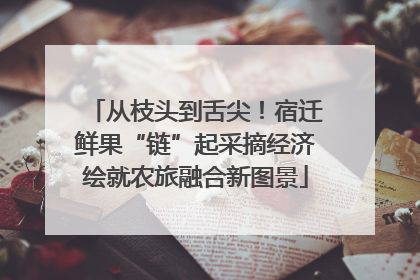 从枝头到舌尖！宿迁鲜果“链”起采摘经济绘就农旅融合新图景