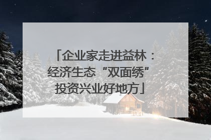 企业家走进益林：经济生态“双面绣” 投资兴业好地方