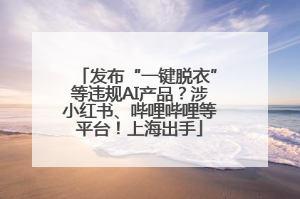 发布“一键脱衣”等违规AI产品？涉小红书、哔哩哔哩等平台！上海出手