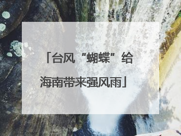 台风“蝴蝶”给海南带来强风雨