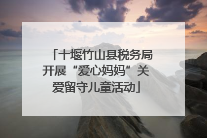 十堰竹山县税务局开展“爱心妈妈”关爱留守儿童活动
