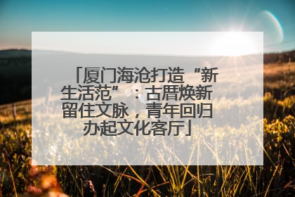厦门海沧打造“新生活范”：古厝焕新留住文脉，青年回归办起文化客厅