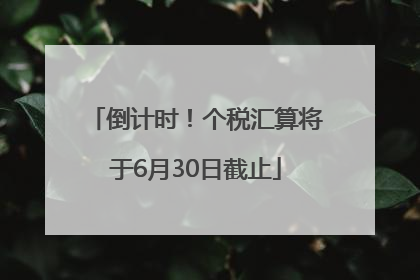 倒计时！个税汇算将于6月30日截止