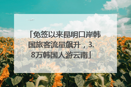 免签以来昆明口岸韩国旅客流量飙升，3.8万韩国人游云南