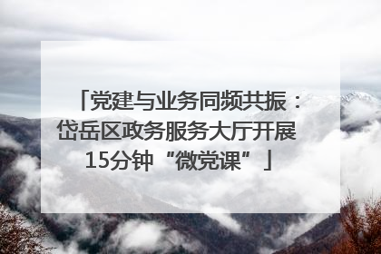 党建与业务同频共振：岱岳区政务服务大厅开展15分钟“微党课”