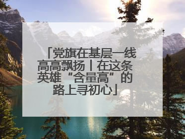 党旗在基层一线高高飘扬丨在这条英雄“含量高”的路上寻初心